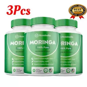 3er Pack - Rosabella Moringa Kapseln zur Immununterstützung & Darmgesundheit (180 Kapseln) / - Bild 1 von 8