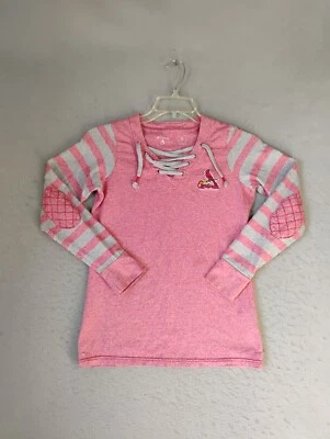 St Louis Cardinals Womens Shirt Medium Red Long Sleeve Embroidered Pullover - Image 1 of 4