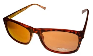 Lucky Brand Mens Matte Tortoise Rectangle Plastic Sunglass, Brown Lens Midnight - Picture 1 of 12
