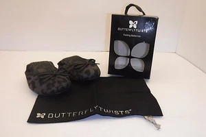 BUTTERFLY TWIST CLEO GREY LEOPARD FOLDING BALLET FLATS SIZE 5 NIB - Picture 1 of 7