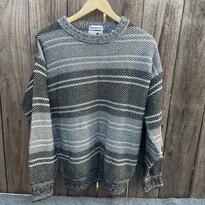 Vintage Florence Tricot 3D Gray Mix Textured Sweater Size Large Coogi Italy - Picture 1 of 5