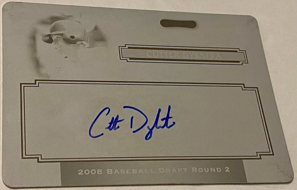 2008 Razor CUTTER DYKSTRA Rookie Rare Black Printing Plate True #ed 1/1 RC Auto - Image 1 of 1