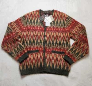 Neu Herren M BEAMS PLUS Japan x J.Crew Wolle Chevron Jacquard Strickjacke Pullover - Bild 1 von 11