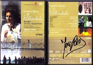DVD Jose BROS Signiert BELLINI LA SONNAMBULA Eva MEI Giacomo PRESTIA Daniel OREN - Picture 1 of 1