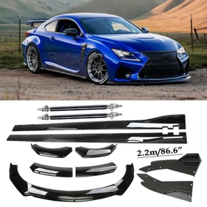 Front Bumper Lip Splitter Spoiler Side Skirt For Lexus RC350 RC F-Sport 200T - Picture 1 of 24