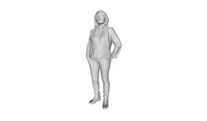 Printle B Femme 206--Middle-aged Business Woman Figure for Dioramas Train Sets - Picture 1 of 11