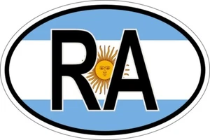Sticker adesivi adesivo bandiera ovale codice paese RA argentina - Imagen 1 de 1