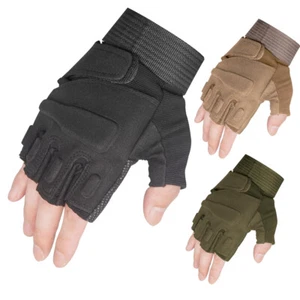 Tactical Fingerless Gloves Military Combat Hunting Shooting Half Finger Gloves - Picture 1 of 15