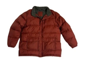 LL Bean Puffer Jacket Men's Coat Goose Down XXL Flat Pockets Adobe Orange - Picture 1 of 9