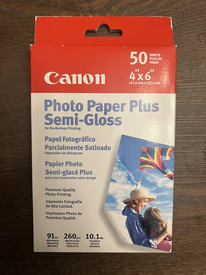 Canon Photo Paper Plus Semi Gloss 50 Sheets 4x6” - Image 1 of 1