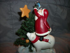 Russ Berrie Moments Of Wonder Christmas Figurine Santa-Penguin-Bear VGC