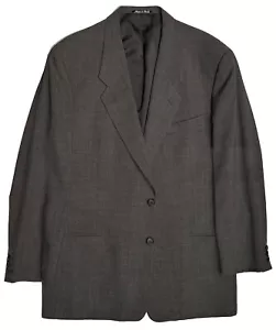 GIORGIO ARMANI COLLEZIONI JACKET HEATHER CHARCOAL 42 44 SINGLE BREASTED 2 BUTTON - Picture 1 of 11