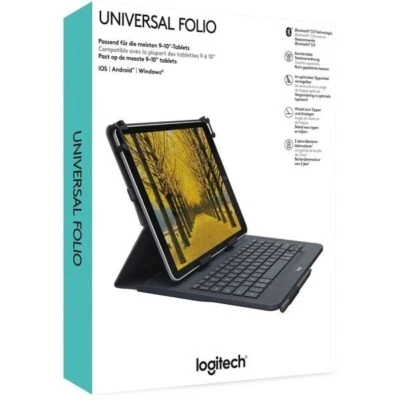 Logitech Universal Folio With Integrated Bluetooth Keyboard For 9-10" Apple - Image 1 of 2