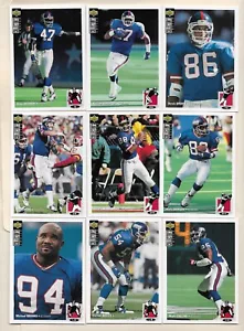 1994 New York Giants Collector's Choice Spanish 9 Card Set Simms Hampton etc - Picture 1 of 2