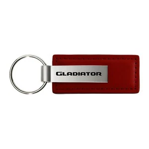 Jeep Gladiator Rectangular Leather Key chain (Burgundy) - Picture 1 of 1