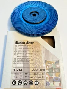 Scotch-Brite Radialborstenbürste T-C, 152 mm x 11,1 mm x 25,4 mm, P400 blau - Bild 1 von 2