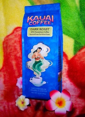 Kauai Coffee Dark Roast Fine Ground 10oz Hawaiian Estate *BEST BY: 03-17-26