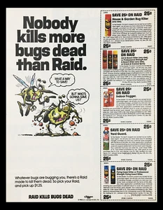 1983 Raid Bugs Ant and Roach Killer Circular Coupon Advertisement - Picture 1 of 2