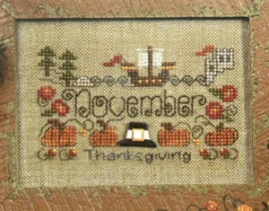 NOBEMBER A Year In Stitches Cross Stitch Chart Only by Shepherd's Bush - Picture 1 of 2