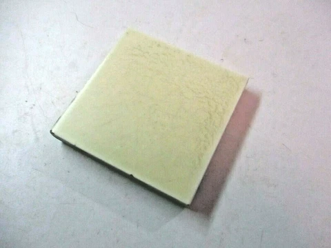 A.E Tile Co. USA 3-1/8" Square Matte Pale Yellow 1 Floor Tile w/ Mortar Antique Cover