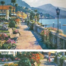 Howard Behrens Hotel California Mediterranean Spain Cityscape Canvas 27x21