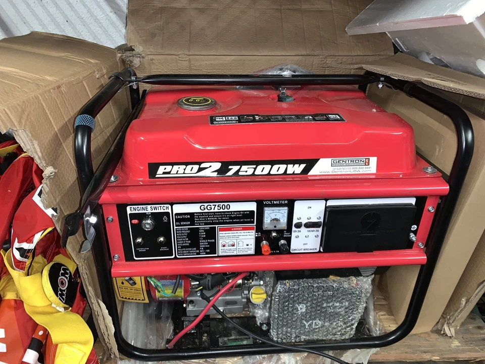 Gentron портативный генератор - GG7500, 7500 Вт, электрический стартер новый в коробке - Изображение 1 из 3