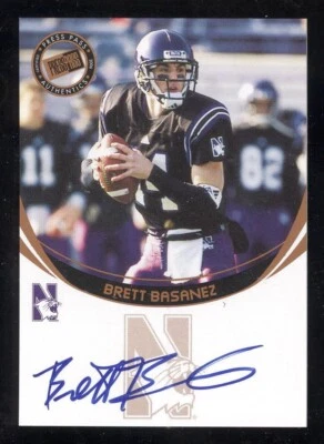 BRETT BASANEZ 2006 PRESS PASS AUTHENTIC AUTOGRAPH ROOKIE NORTHWESTERN WILDCATS - Image 1 of 2