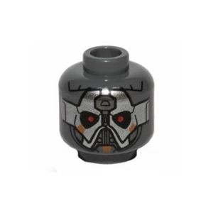 LEGO Star Wars - Minifig, Head Silver Mask and Red Eyes Pattern (Sith Warrior) - Picture 1 of 1