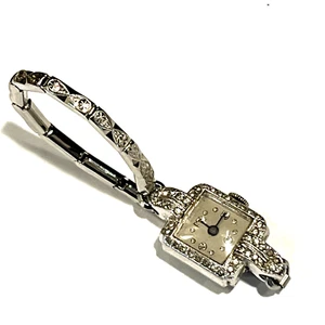 Vintage Ladies Glam Art Deco 17J BANNER Swiss Cocktail Watch Flex Band Beautiful - Picture 1 of 11