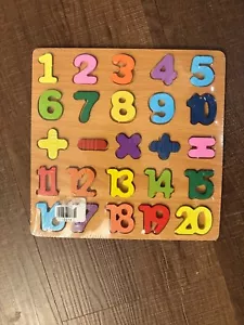 Small Multi Colored Numbers Puzzle 8”x8” - Picture 1 of 1