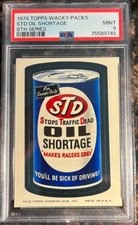 1974 Topps Wacky Packages STD Oil Shortage 8th Series PSA 9 MINT Card