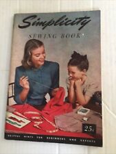 RARE VINTAGE 1949 SIMPLICITY SEWING BOOK Helpful Hints For Beginners,Experts Sew