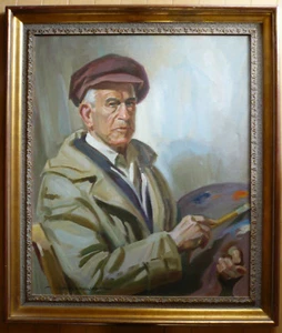 EDWARD NICHOLSON, LISTED LAGUNA BEACH SANTA BARBARA, PORTRAIT IMPRESSIONIST OIL - Picture 1 of 12