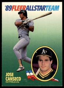 1989 Fleer All-Stars Jose Canseco Oakland Athletics #2