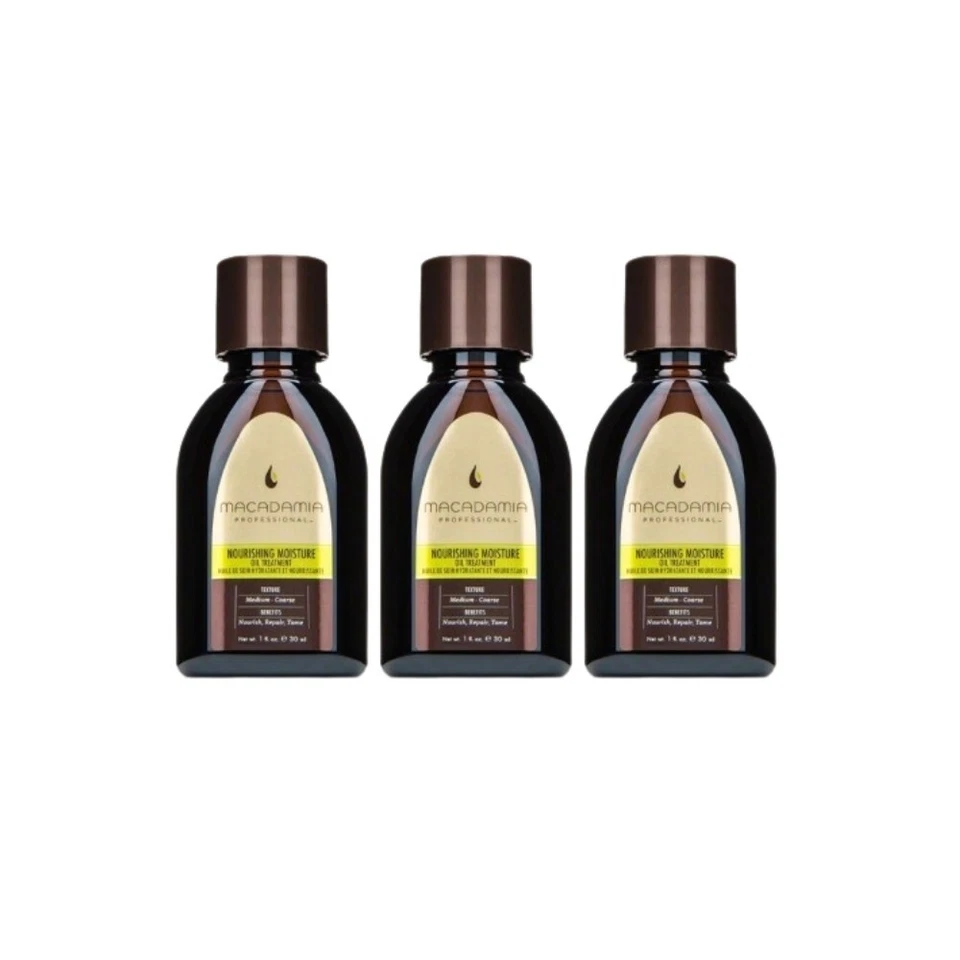 3x Tratamiento de aceite capilar hidratante nutritivo profesional de macadamia 30 ml PUBLICACIÓN DIARIA Foto 1 de 4