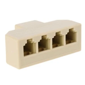 Telephone Splitter Adapter RJ11 6P4C Male to Female 4 Way Phone Line Splitter - Zdjęcie 1 z 8
