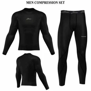 Mens Boys Body Armour Compression Baselayers Thermal Shirt Top Leggings Skin Set - Picture 1 of 1