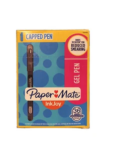 Paper Mate InkJoy Gel Capped Pens, Medium Point, 0.7 mm Black 36 pack New - Picture 1 of 6