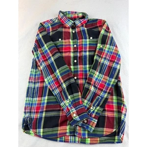 Ralph Lauren Plaid Flannel Button Down Shirt Kids Size 16 Colorful - Picture 1 of 10