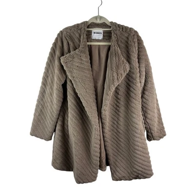 Abrigo peludo LUJO TRANQUILO - BB Dakota drapeado frontal crema oscuro - talla M Foto 1 de 4