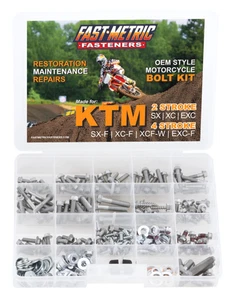 250pc FASTMETRIC KTM SX EX EXC 65 85 125 250 350 450 fastener kit - Foto 1 di 15