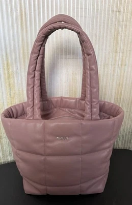 DKNY Quilted Poppy Pu Leather Tote Antique Rose Large - Image 1 of 4