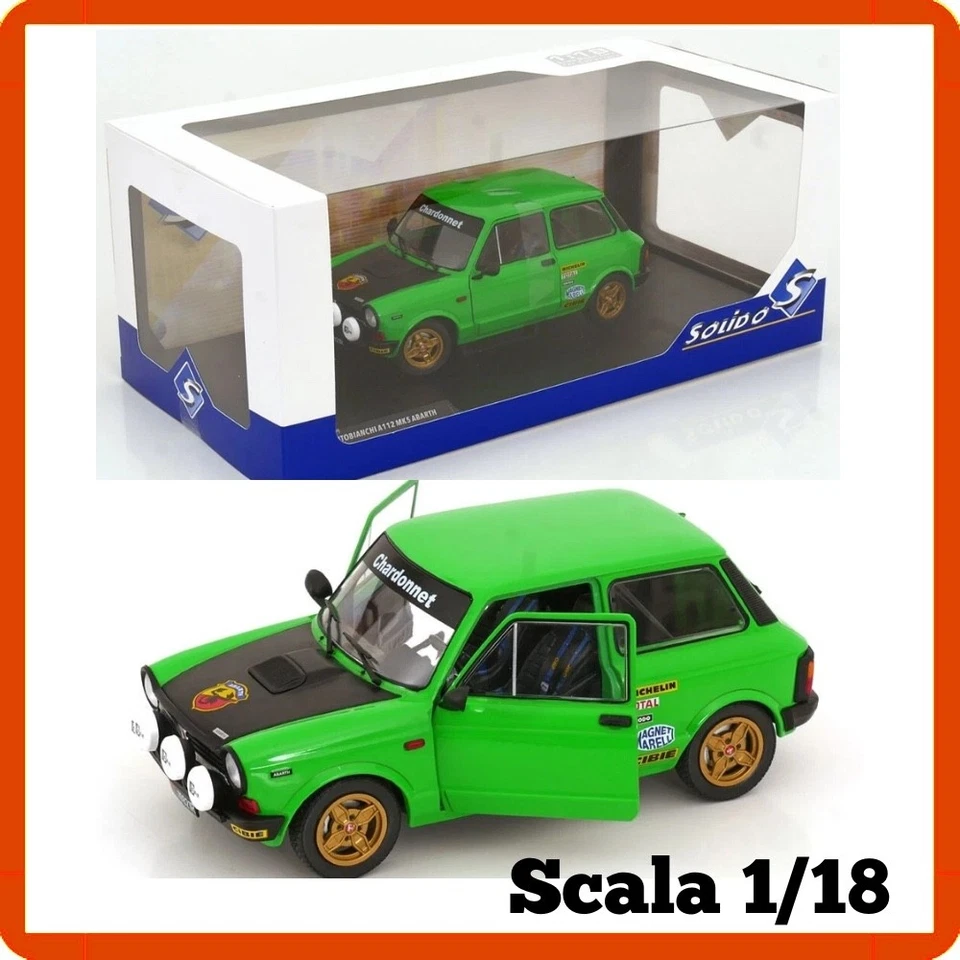 Modellino auto statico in scala 1/18 AUTOBIANCHI A112 MK5 ABARTH 1982 Solido - Immagine 1 di 4