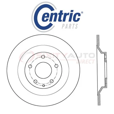 Centric C-TEK Disc Brake Rotor for 2013-2017 Mazda CX-5 2.0L 2.5L L4 - Kit ds - Imagem 1 de 4