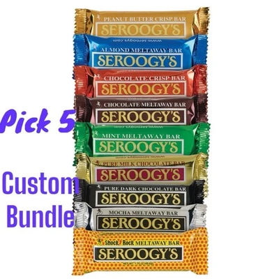 Custom You Pick 5- Seroogy’s Chocolate Candy Bars 5 Pack Variety Sampler NEW - Image 1 of 2