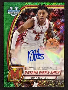 2024-25 Bowman U Chrome #85 DeShawn Harris-Smith Green Shimmer Auto - Picture 1 of 2
