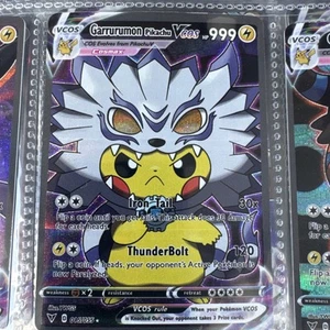 Mint Pokémon Pikachu Cosplay Garrurumon DIY Holo Card 015/055 - Picture 1 of 2