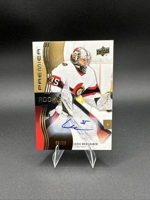 2023 UPPER DECK PREMIER #125 LEEVI MERILAINEN AUTO GOLD RC ROOKIE /35 - Image 1 of 3