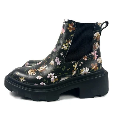 Botas Chelsea Sanctuary para Mujer Florales Tacón Grueso Suela Talla 5 Whimsigoth Foto 1 de 4