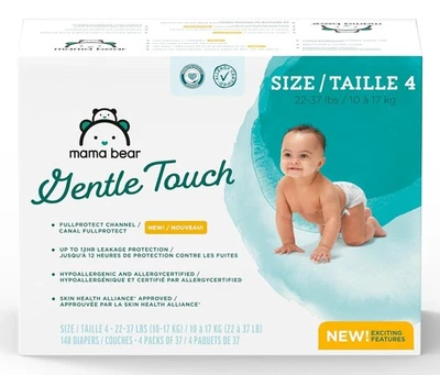 Marca Amazon - Pañales al tacto suave Mama Bear - TALLA 4-*148 UNIDADES* Foto 1 de 4